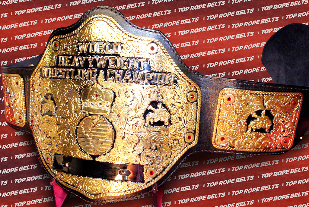 80′s Style Big Gold Top Rope Belts