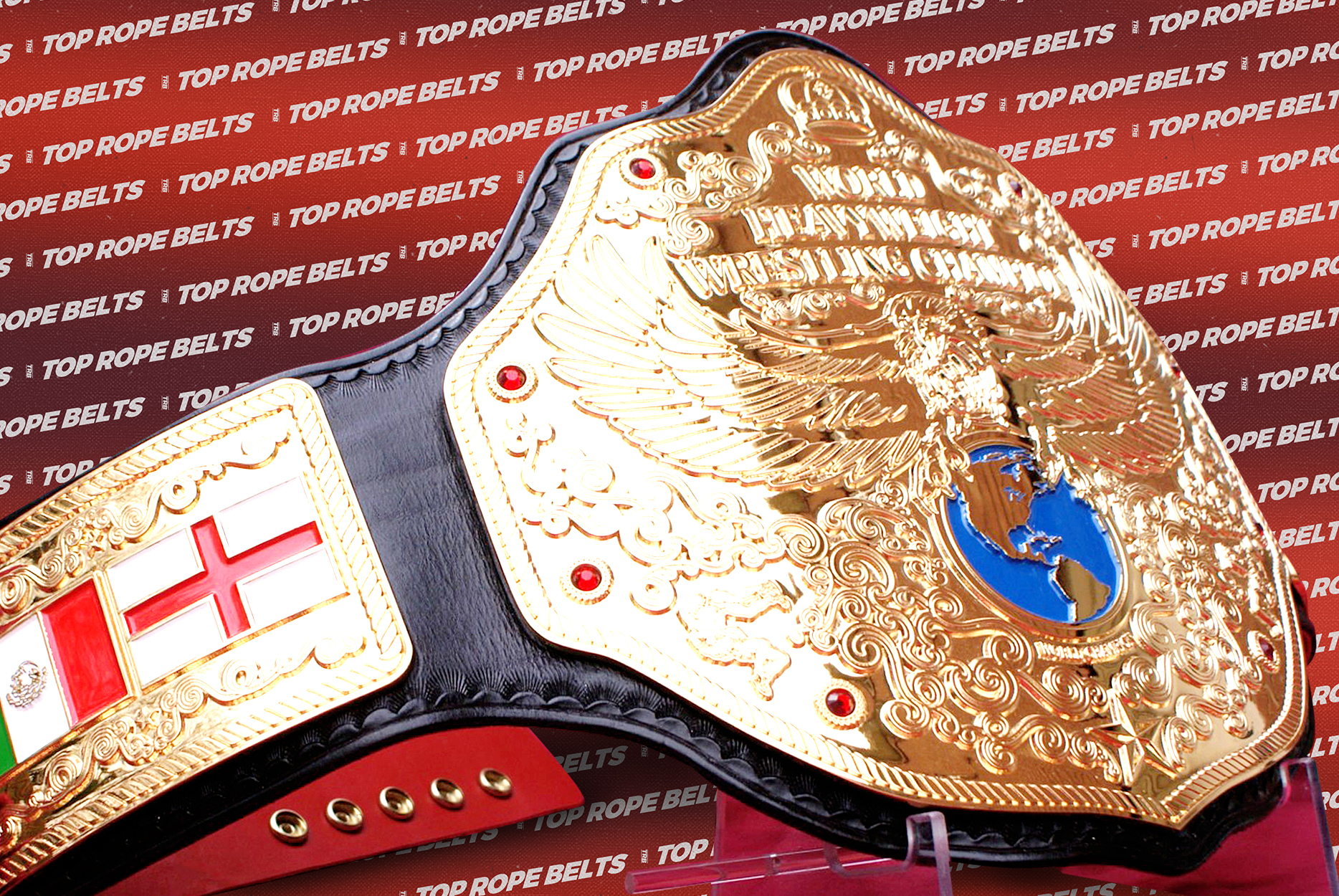 Eagle Style Big Gold Top Rope Belts