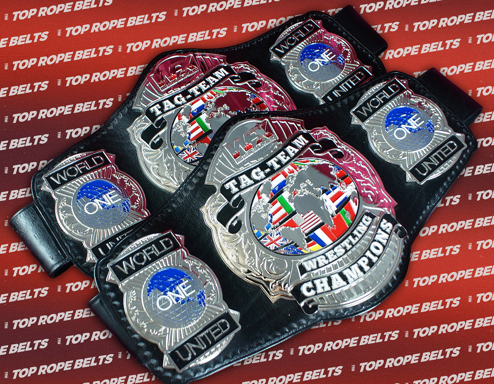 WFX Tag Team Championship Belts Top Rope Belts