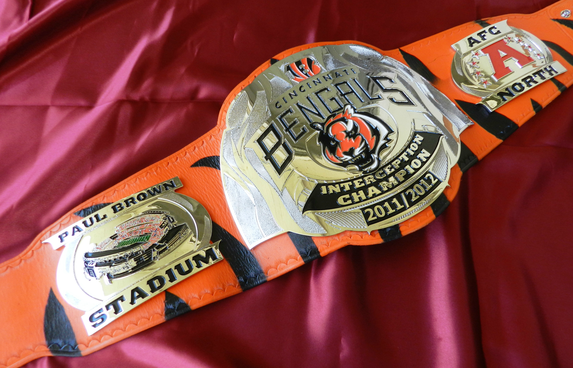 Cincinnati Bengals Interception Champion Belt Top Rope Belts
