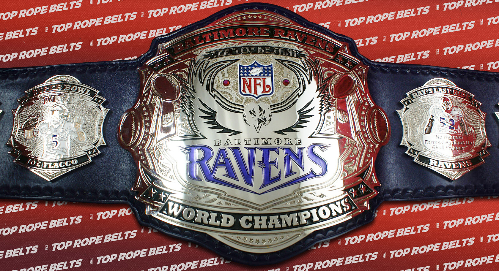 Baltimore Ravens SuperBowl Champions Top Rope Belts