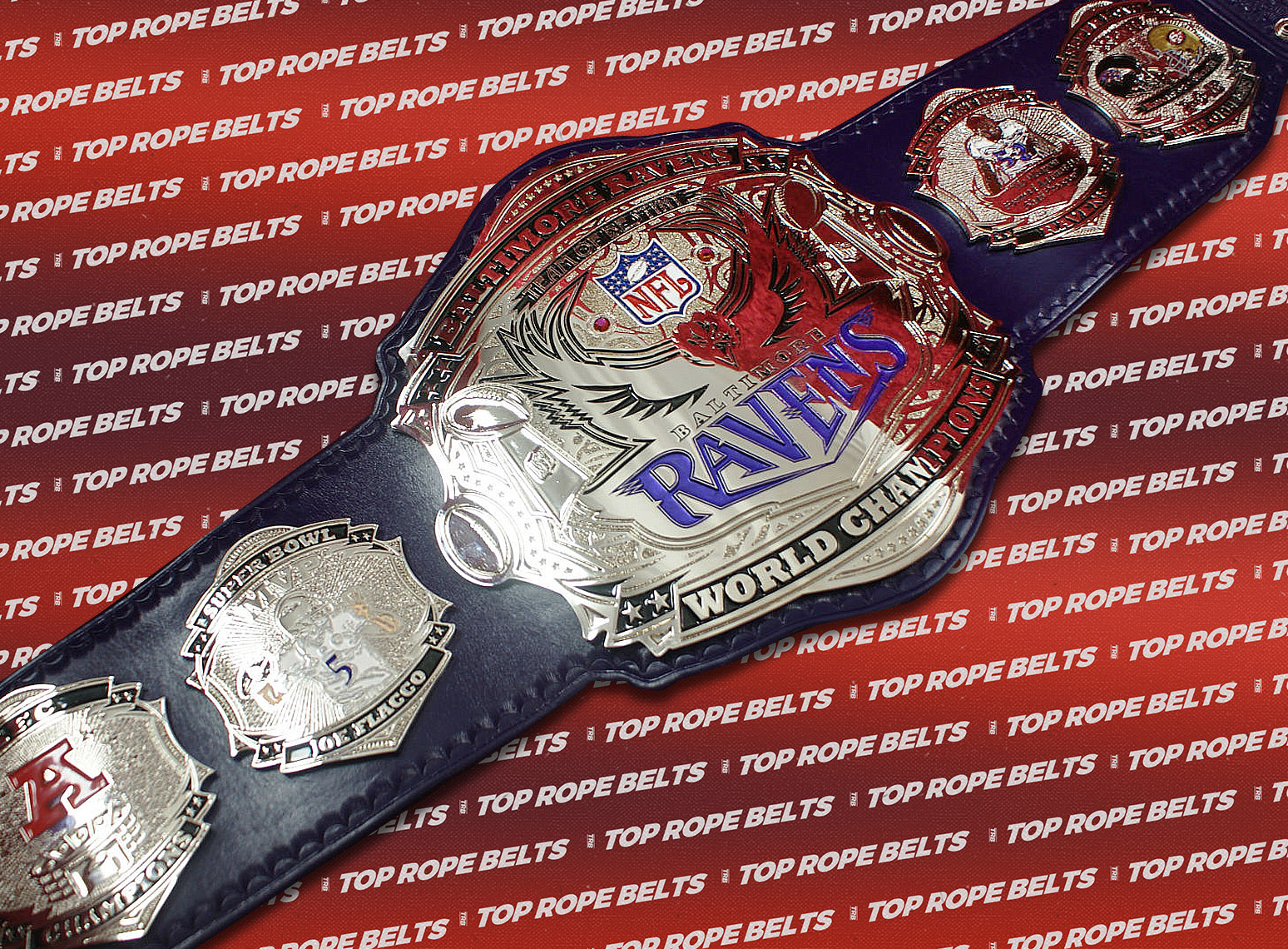 Baltimore Ravens SuperBowl Champions Top Rope Belts
