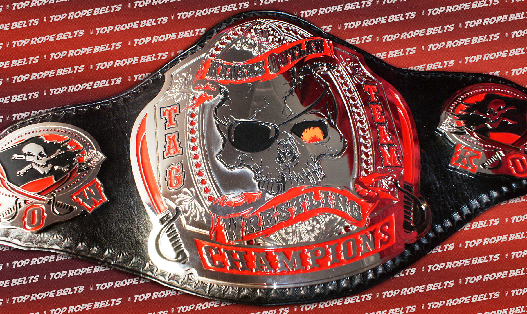 Kansas Outlaw Wrestling Tag Team Belts | Top Rope Belts