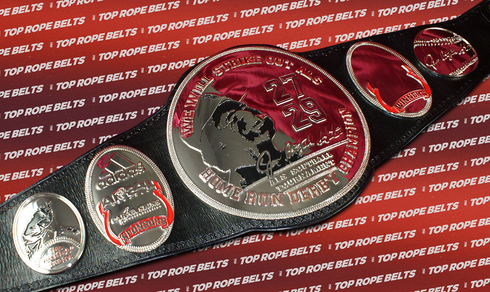 Catfish Hunter ALS Homerun Derby Championship Belt Top Rope Belts