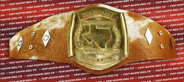 Cast SouthWest Heavyweight Wrestling Championship Belt