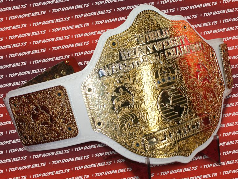 90s Style Big Gold on White Leather