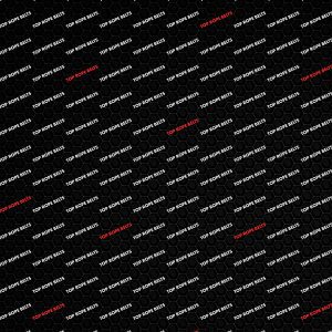 Top Rope Belts logo pattern on a black background with red accents, repeating design