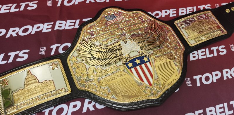 Eagle Style US Belt championship belt custom crafted by Top Rope Belts