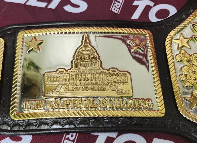 Eagle Style US Belt championship belt custom crafted by Top Rope Belts