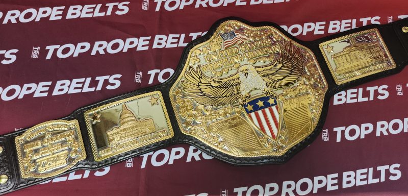 Eagle Style US Belt championship belt custom crafted by Top Rope Belts